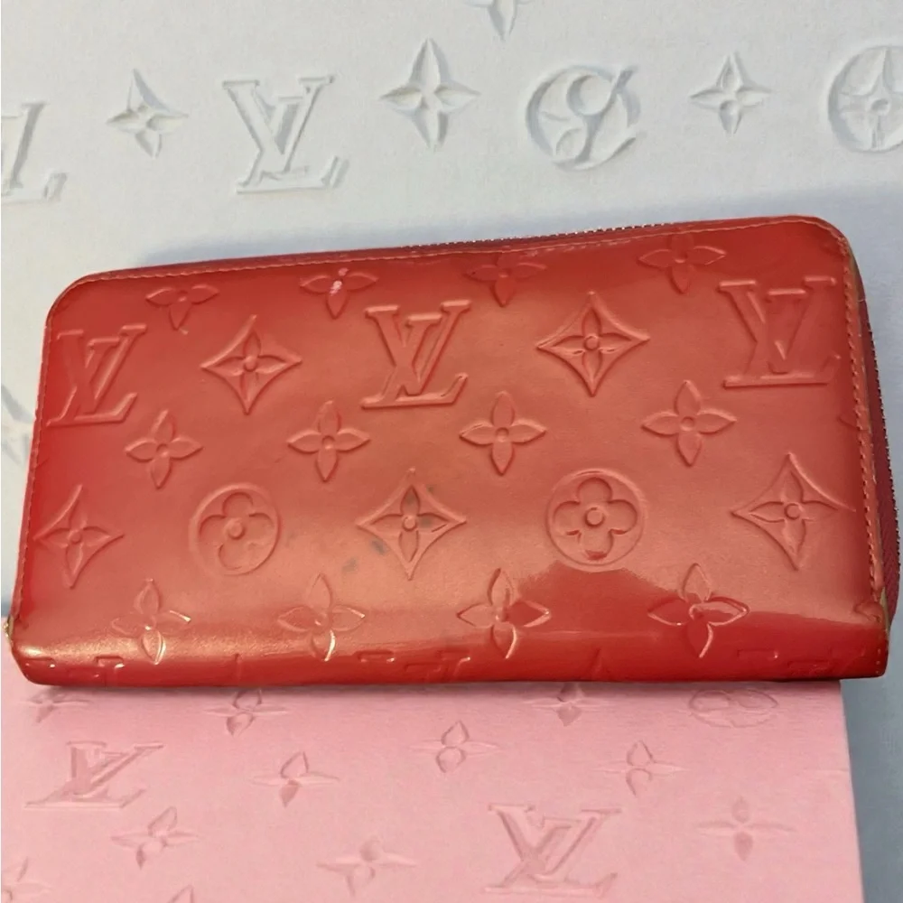 Louis Vuitton Cherry Red Vernis Embossed Wallet vintage